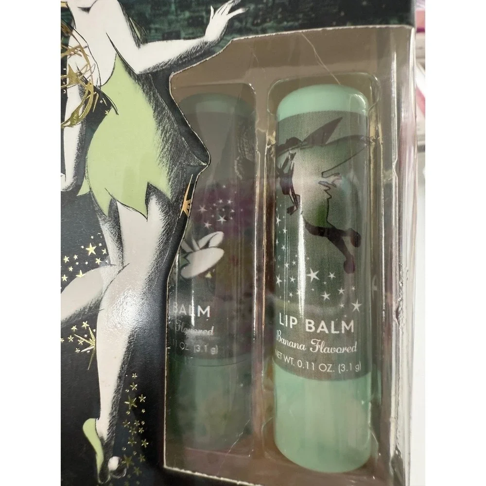 Disney Tinker Bell Flavored Lip Balm Set 4 Pack Fairycore‎ Vanity Y2K NIB